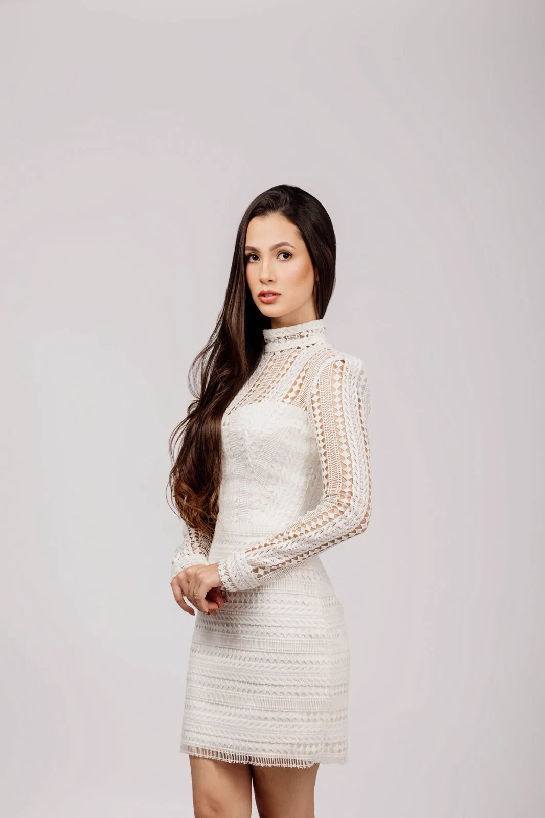 Vestido branco 004, código VB-004