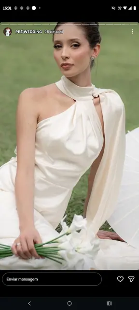 Vestido branco 006, código VB-006