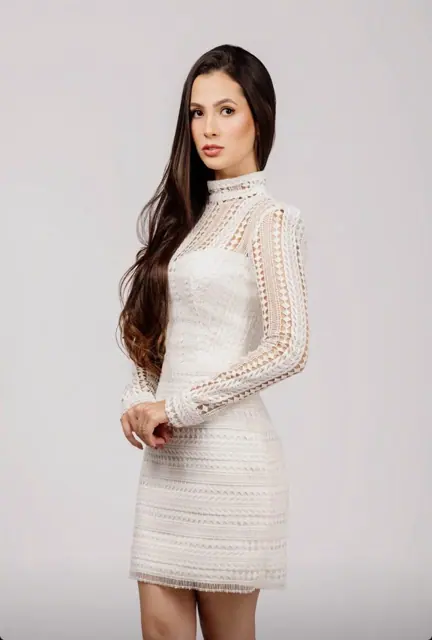 Vestido branco 010, código VB-010