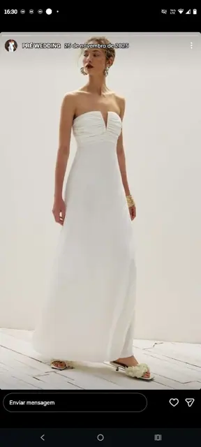 Vestido branco 008, código VB-008